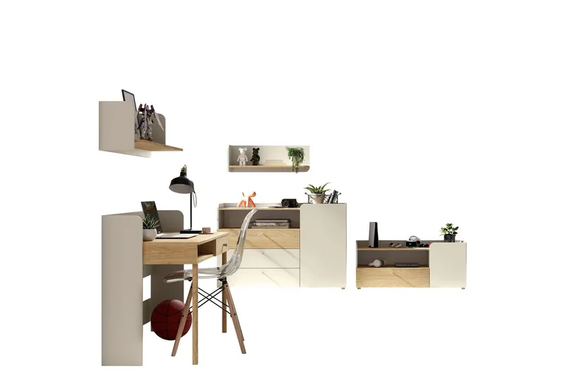 Buhan Möbelset För Sovrum - Beige/Brun (Art.nr 3079026) — Beige/Brun
