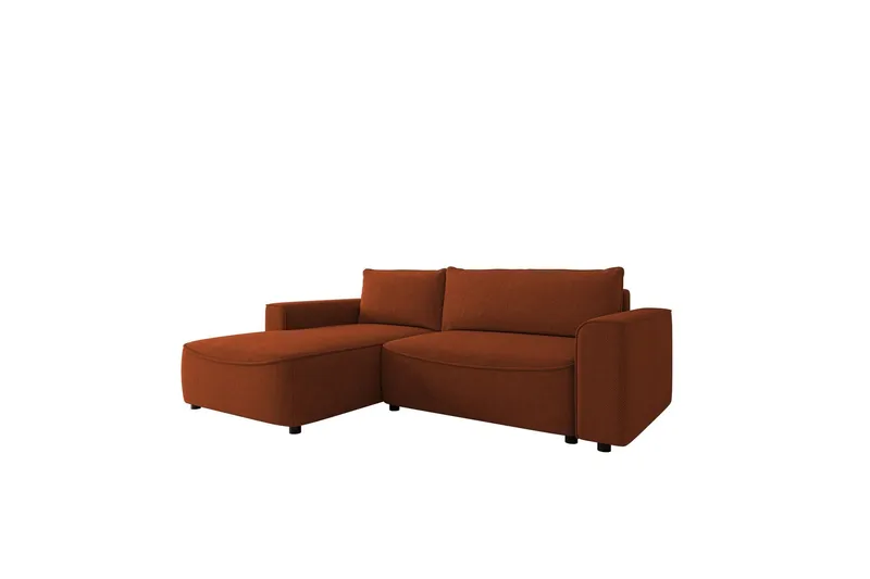 Burketown Bäddsoffa med Divan 3-sits i Sammet - Brun (Art.nr 3079565) — Brun
