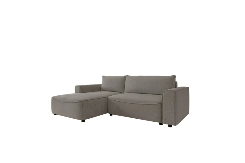 Burketown Bäddsoffa med Divan 3-sits i Sammet - Grå (Art.nr 3079559) — Grå