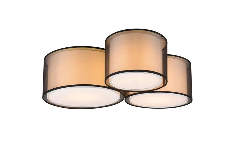 Burton Plafond 3L E27 mattsvart - Matt svart — Trio Lighting