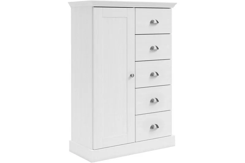Byrå Motala 75x35x110 cm, Vit - 75x35x110 cm, Vit — Loft24