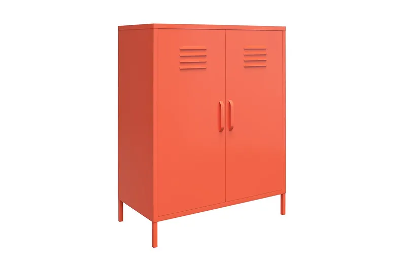 Cache Förvaringsskåp 80x40 cm 2 Dörrar Orange - Novogratz — Novogratz