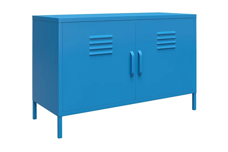 Cache Skänk 100x40 cm 2 Dörrar Blå - Novogratz — Novogratz