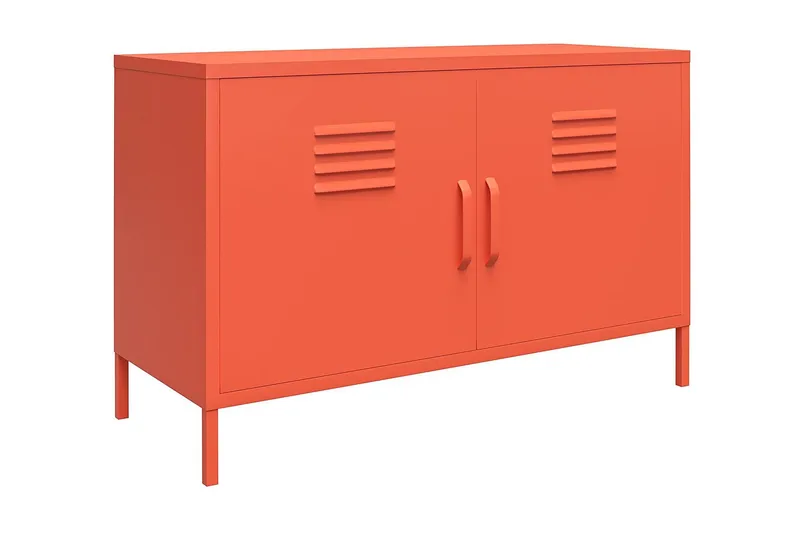 Cache Skänk 100x40 cm 2 Dörrar Orange - Novogratz — Novogratz