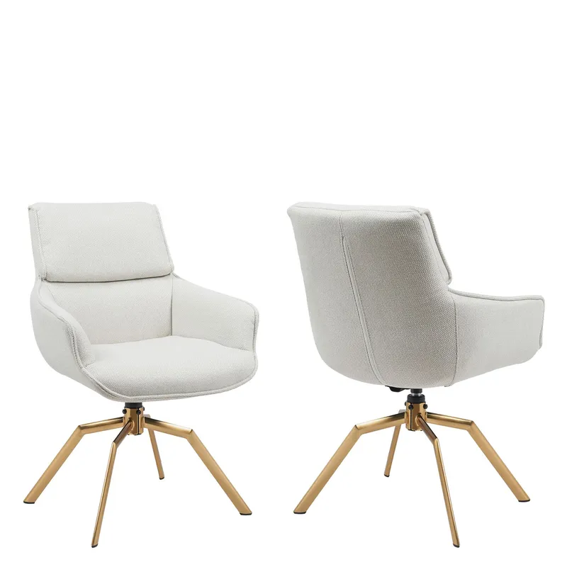 Calrosen Kontorsstol 2-pack - Beige — Beige
