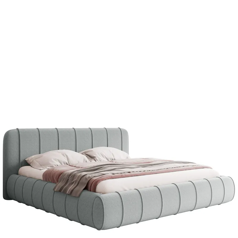 Calrosin Sängram 200x200 cm med Förvaring - Ljusgrå — Ljusgrå