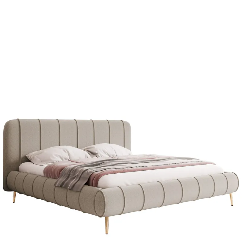 Calrosin Sängram på ben 160x200 cm med Förvaring - Beige — Beige
