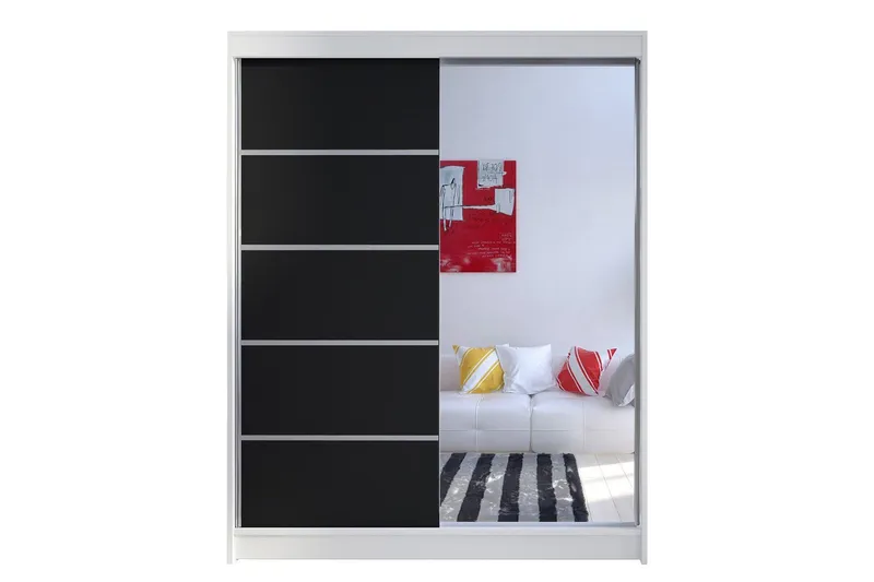 Camino Garderob 58x150 cm LED-belysning - Brun/Vit — Brun/Vit