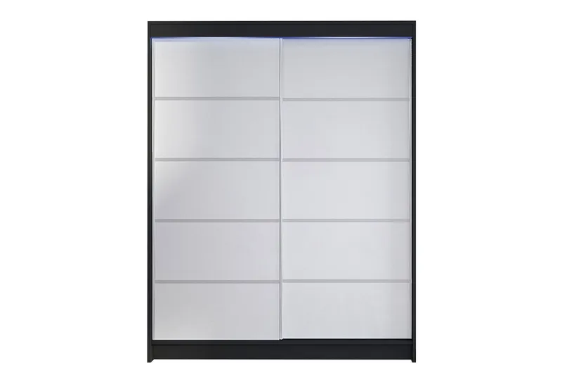 Camino Garderob + LED - Svart/Vit/RGB LED — Svart/Vit/RGB LED