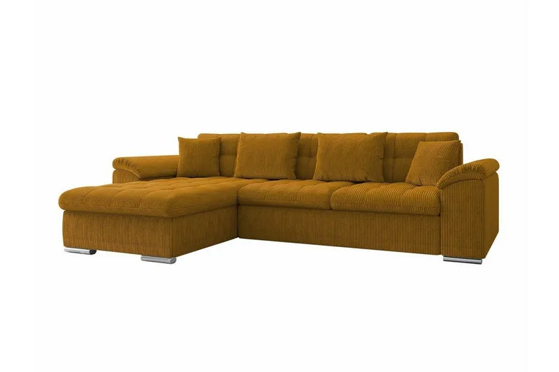 Camior 3-sits Hörnbäddsoffa Dark yellow