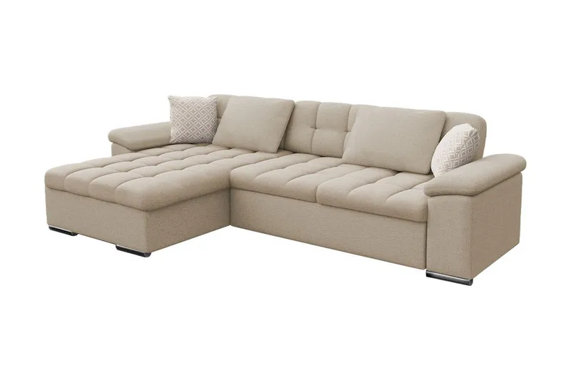Camior Bäddsoffa m. Divan Förvaring 3-sits 227x129 - Beige (Art.nr 1592749) — Beige