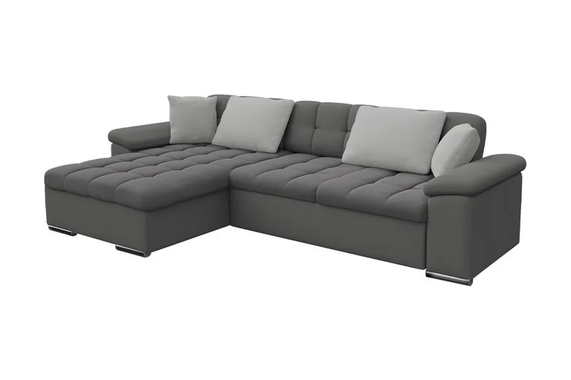 Camior Bäddsoffa m. Divan Förvaring 3-sits 227x129 - Grå (Art.nr 1592762) — Grå