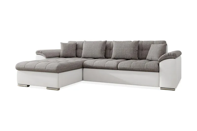 Camior Divanbäddsoffa 280x160x76 cm - Grå/Vit — Grå/Vit