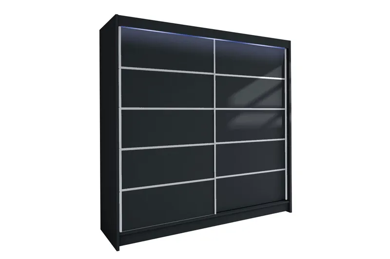 Canderbury Garderob 180x215 cm - Svart — Svart
