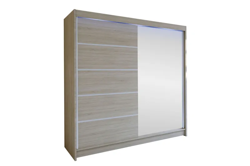 Canderbury Garderob m. Spegel 180x215 cm - Brun (Art.nr 3099988) — Brun