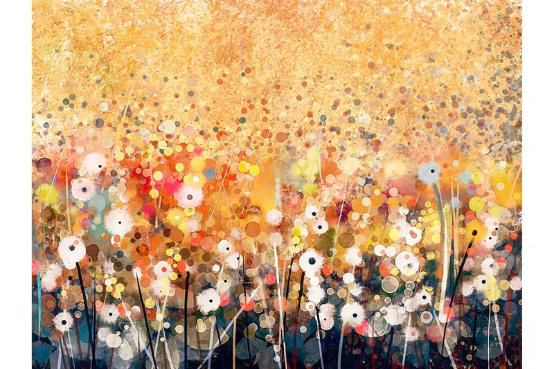 Canvastavla Abstract Yellow - 70x100 cm — 70x100 cm
