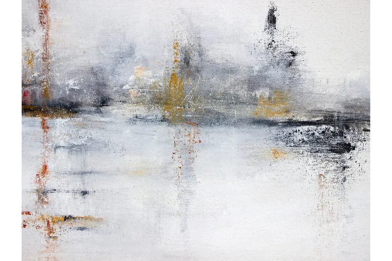 Canvastavla White Abstract - 80x120 cm — 80x120 cm