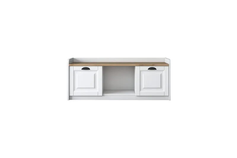 Caraway Skobänk 120x45 cm Vit/Brun - Hanah Home — Hanah Home