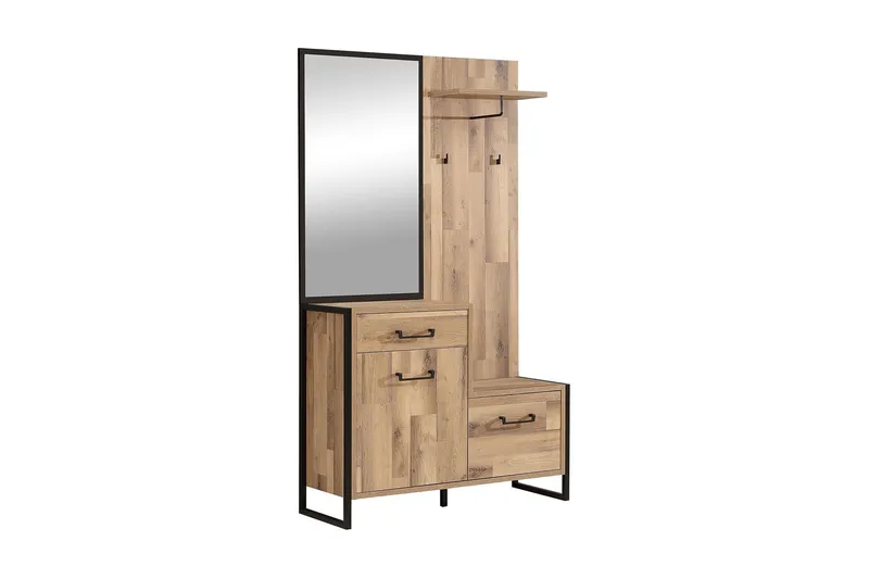 Carnais TV-Möbelset 114 cm - Brun/Grå — Brun/Grå
