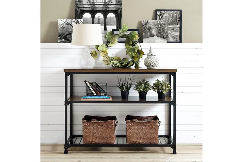 Cassy Konsollbord 121,9 cm Svart/Mörkbrun - Dorel Home — Dorel Home
