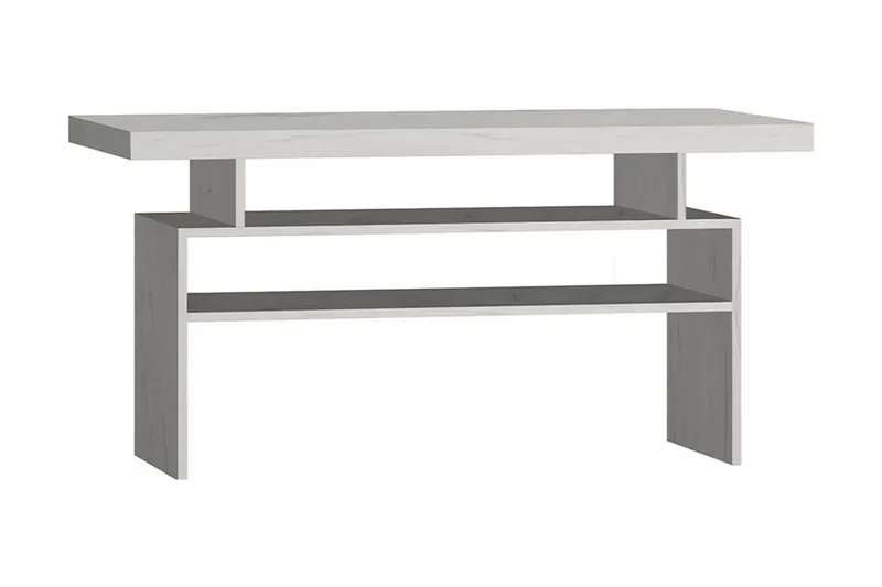 Castillia Soffbord 120 cm med Förvaring Hyllor - Vit — Vit