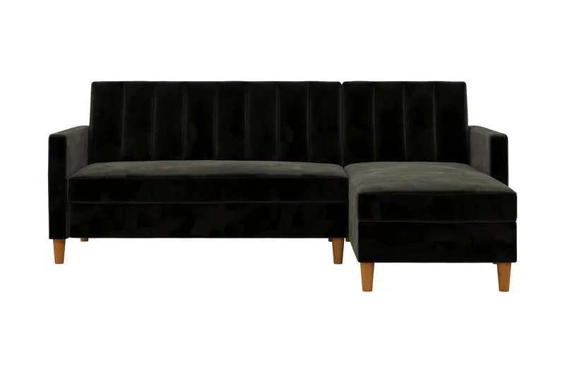 Celine 3-sits Divanbäddsoffa Sammet/Svart - Dorel Home — Dorel Home