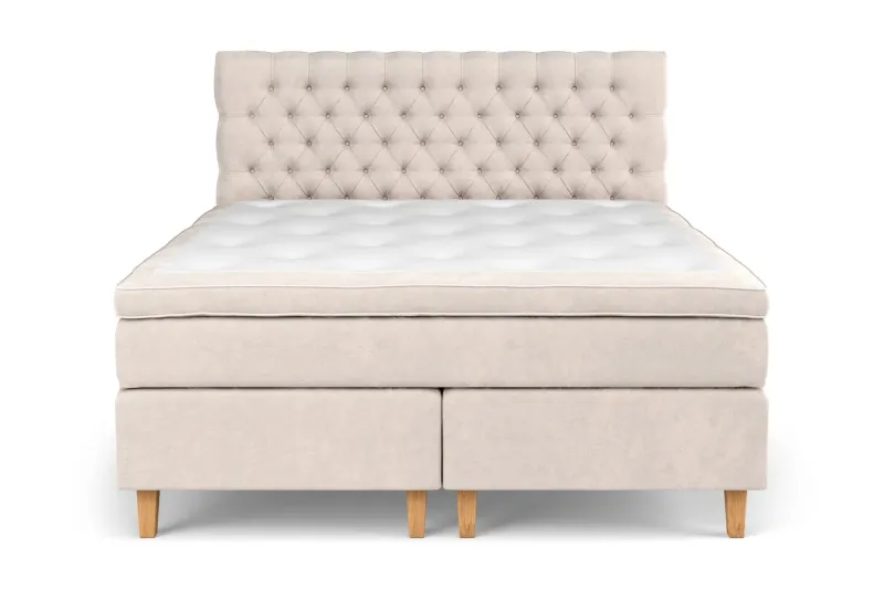 Celine Kontinentalsäng 180x200cm - Beige/Sammet (Art.nr 743025) — Drömvik