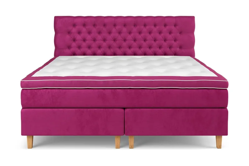 Celine Kontinentalsäng 210x210cm - Rosa/Sammet (Art.nr 743429) — Drömvik