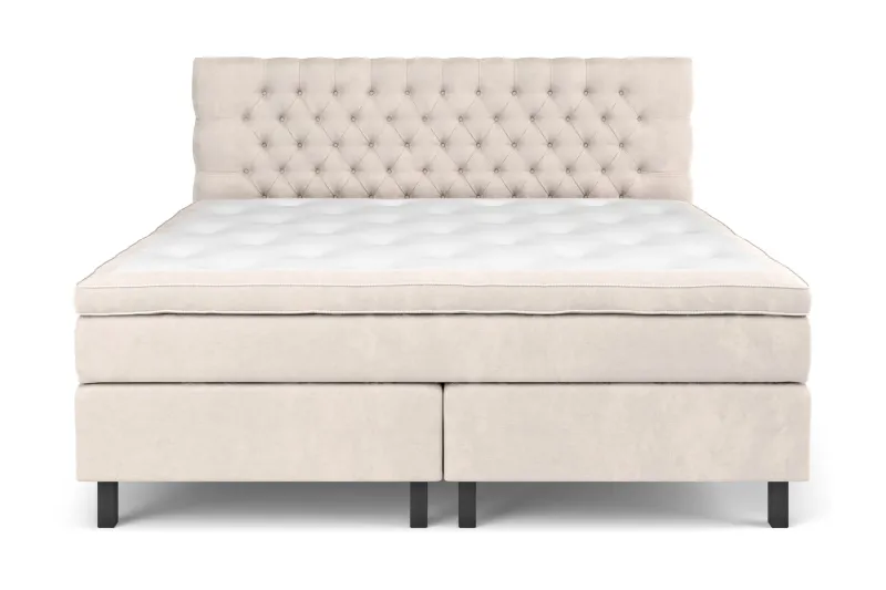 Celine Sängpaket 210x210cm - Beige/Sammet (Art.nr 743474) — Drömvik