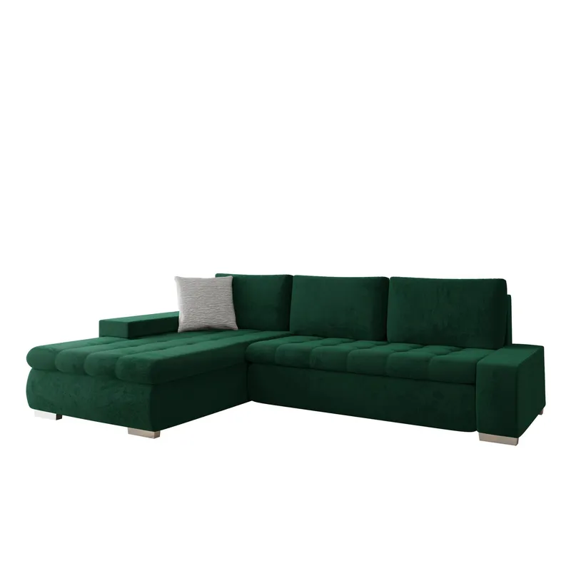 Cerys Bäddsoffa med Divan 4-sits - Grön — Grön