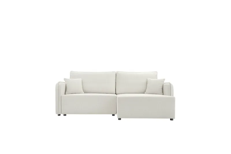 Chandru Bäddsoffa med Divan 3-sits i Plysch - Beige (Art.nr 3079588) — Beige