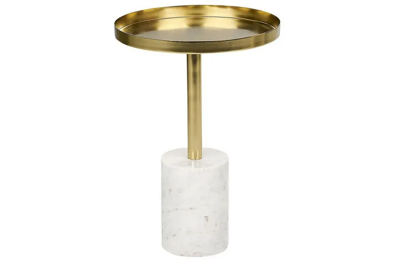 Charis Sidobord 36 cm - Guld/Vit — Guld/Vit