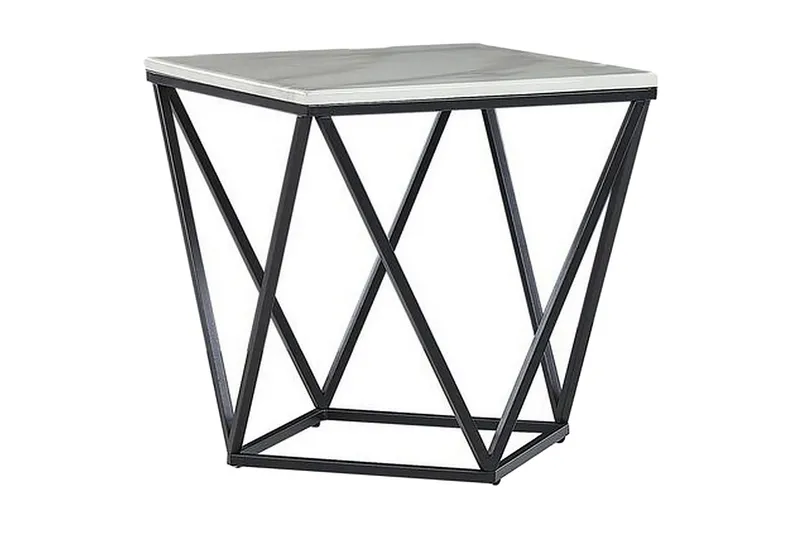 Charmlee Sidobord 50 cm - Vit/Svart — Vit/Svart