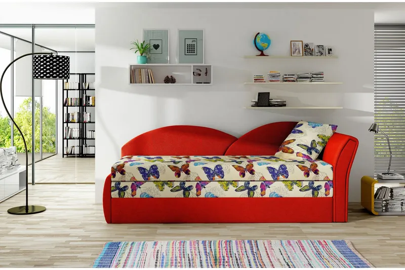 Chasidi 2-sits Bäddsoffa Höger - Röd — Röd