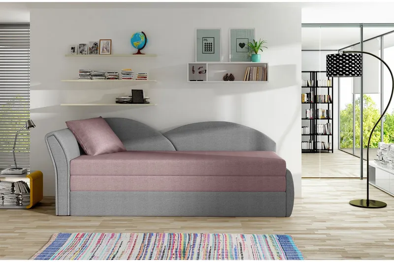 Chasidi Bäddsoffa 2-sits - Rosa/Grå (Art.nr 1766959) — Rosa/Grå