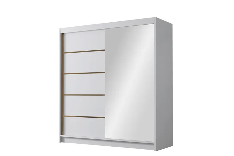 Chavez Garderob med Spegel 180x215 cm - Vit — Vit