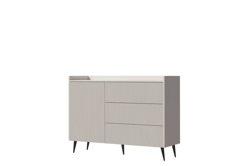 Chiku Byrå 126 cm - Beige — Beige