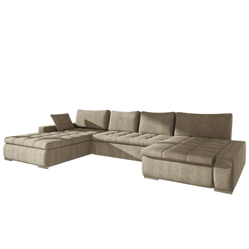 Cillo 5-sits U-formad bäddsoffa med dubbeldivan - beige (Art.nr 3433581) — beige