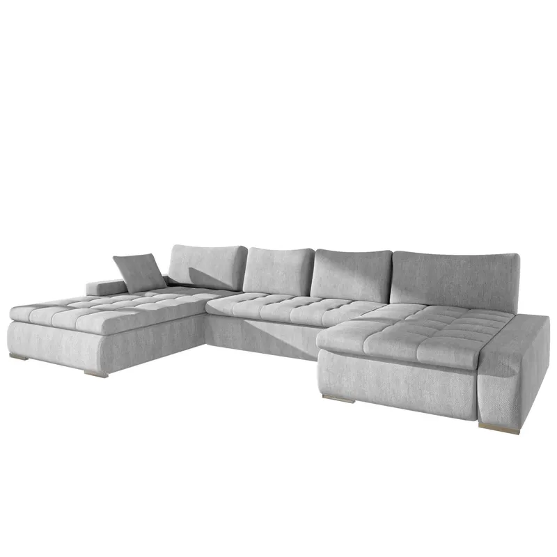 Cillo 5-sits U-formad bäddsoffa med dubbeldivan - grå (Art.nr 3433580) — grå