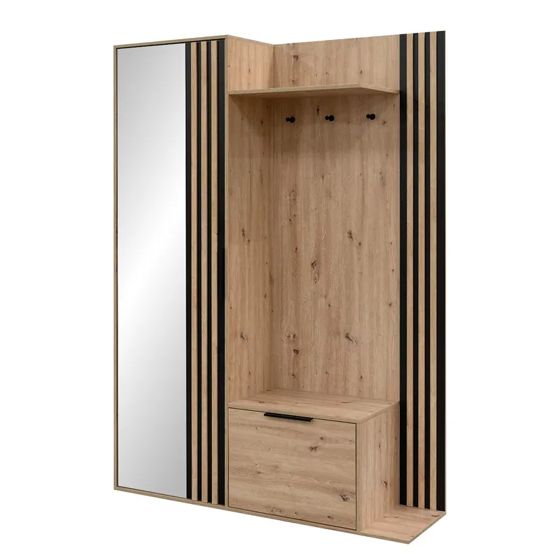 Cinerea Hallmöbel 140 cm - brun, svart — brun, svart