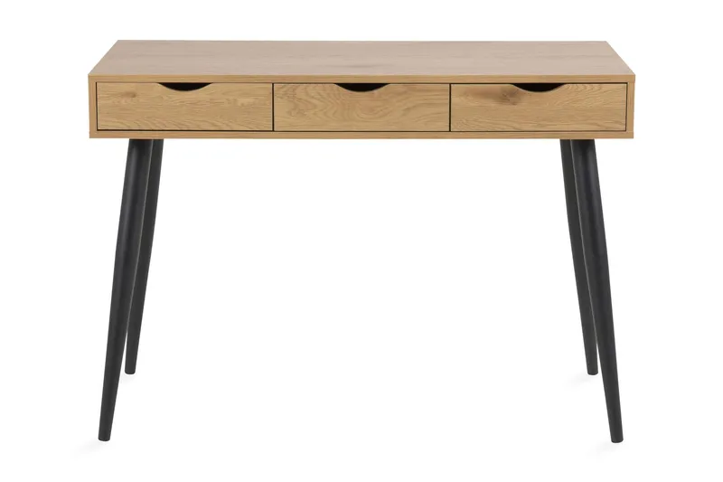Citysea Skrivbord 110 cm med Förvaring 3 Lådor - Beige/Svart — Funky & Co
