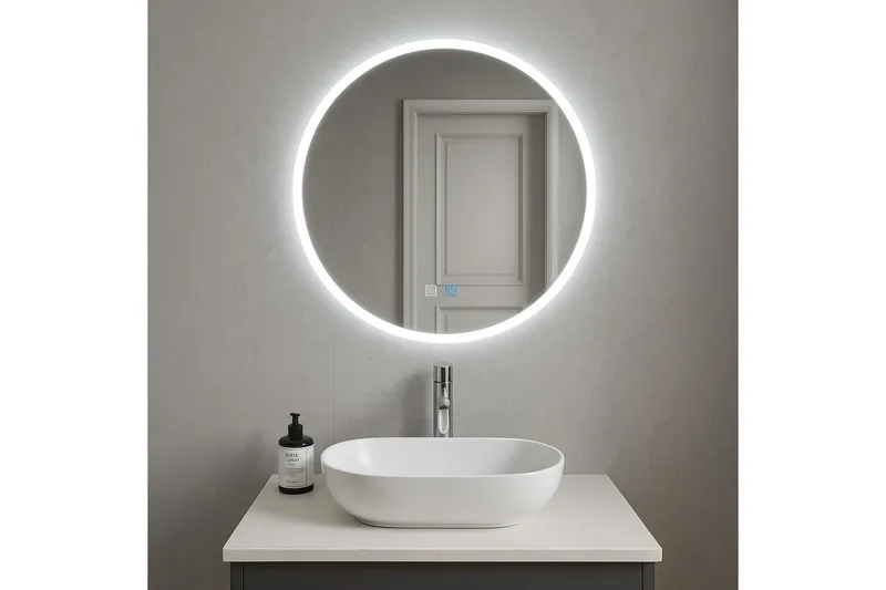 Clas Rund Badrumsspegel med LED-belysning 120 cm - Anti-Fog och Touch-Styrning — Anti-Fog och Touch-Styrning