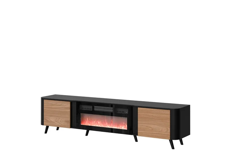 Clement Tv-bänk 200 cm - Svart/Brun — Svart/Brun