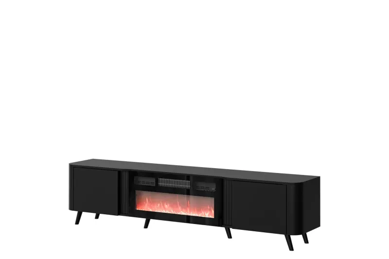 Clement Tv-bänk 200 cm - Svart — Svart