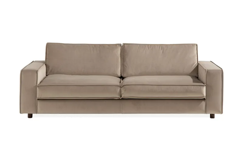 Cloudia Sammetssoffa 4-sits - Beige — Beige