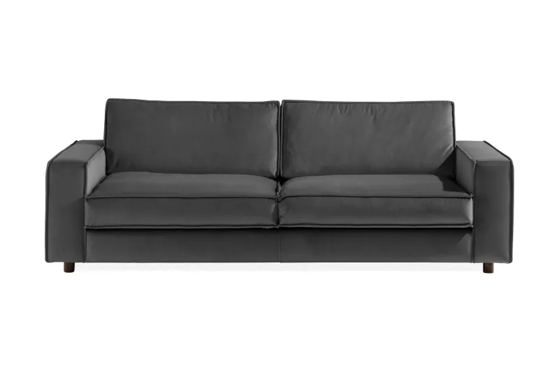 Cloudia Sammetssoffa 4-sits - Ljusgrå — Ljusgrå