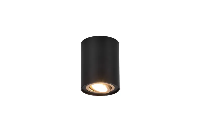 Cookie utvändig spot 1L GU10 svart/ guld - Svart/Guld — Trio Lighting