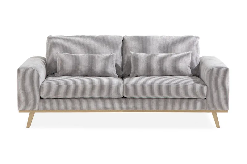 Copenhagen 2-sits Manchestersoffa - Ljusgrå (Art.nr 1705342) — Scandinavian Choice