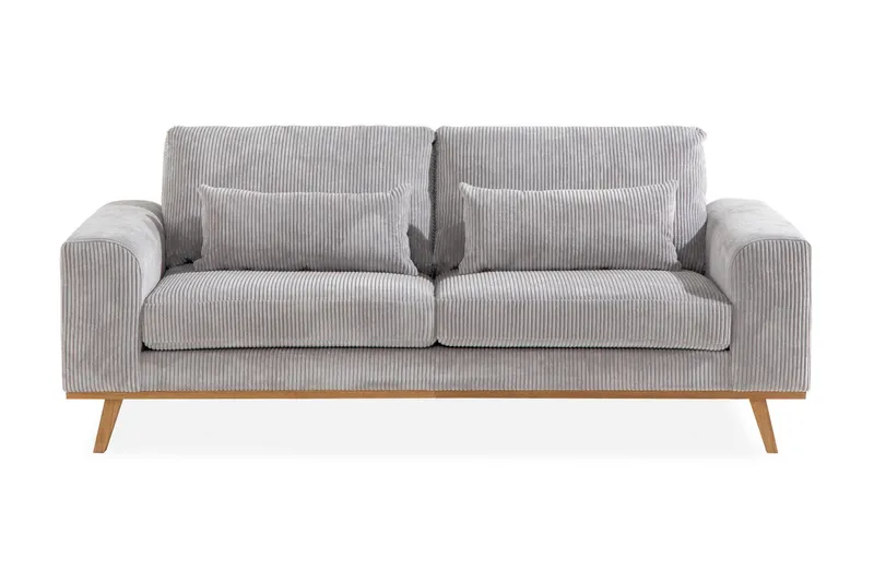 Copenhagen 2-sits Manchestersoffa - Ljusgrå (Art.nr 594990) — Scandinavian Choice