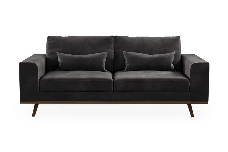 Copenhagen 2-sits Sammetssoffa - Mörkgrå (Art.nr 1705255) — Scandinavian Choice